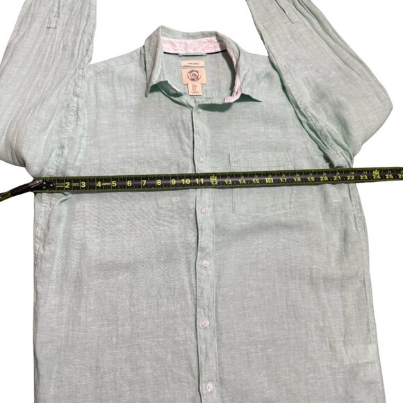 Panama Jack Light Green Linen Button-Down Shirt – Men’s Size M – Excellent - Picture 6 of 12